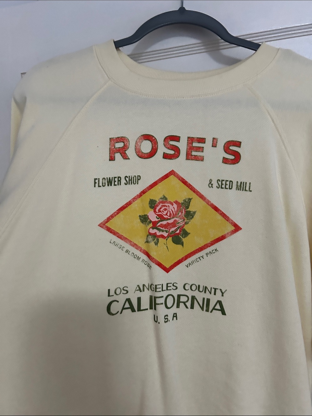 Old Navy Rose's Graphic Crewneck Sweatshirt - Cream - Picture 2 of 3